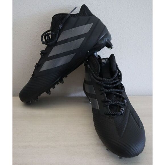 adidas F97423 Men's Sz 10.5 Black/Gray Freak Carbon Mid Football Cleats - Picture 3 of 11